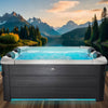 BRAST® Whirlpool MSpa Oslo/Plus XXL, Sapphire & Amber, feste Außenwand, 160–180cm, 6 Personen, LED, winterfest, Ganzjahres-Outdoor-Spa