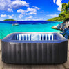 BRAST® Whirlpool MSpa Tekapo 4 Personen, 158x158cm, 108 Massagedüsen, In/Outdoor, Heizung, Aufblasfunktion, Energiespar-Timer