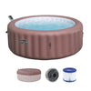 Bestway® Lay-Z-SPA® Hawaii AirJet™ Energiespar-Whirlpool, App-Steuerung, UltraFit™ Pumpe, Ø196x71cm, 6 Personen, Terrakotta Design