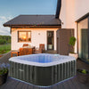 Arebos Whirlpool Spa 2400W, aufblasbar, 6 Personen, 185x185cm, 130 Düsen, LED, Heizung, 910L, In/Outdoor, inkl. Abdeckung, Wellness
