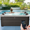 Miweba Whirlpool MSpa Tribeca, feste Außenwand, 6 Personen, 160x160x65cm, 120 Düsen, App-Steuerung, winterfest, In/Outdoor Aufstellpool